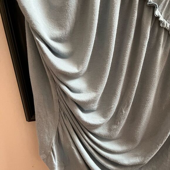 August Silk Sky Blue Ruched & Gathered Top sz PL - Picture 4 of 6